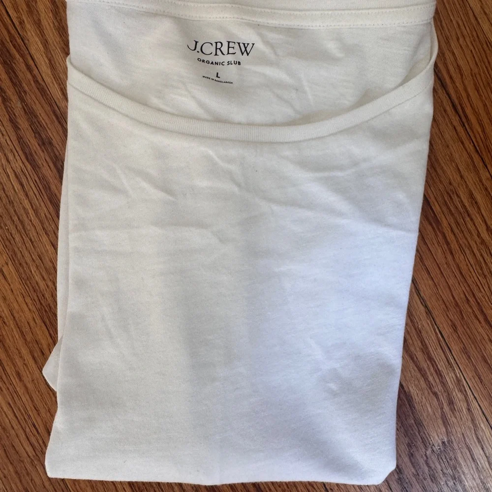 J. Crew White Short Sleeve Crewneck Tee